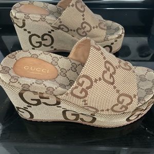 Gucci platform slides 39